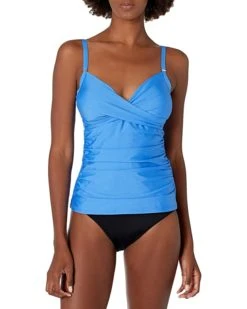 Calvin Klein Women's Standard Tankini Swimsuit with Adjustable Straps and Tummy Control | Swimwear