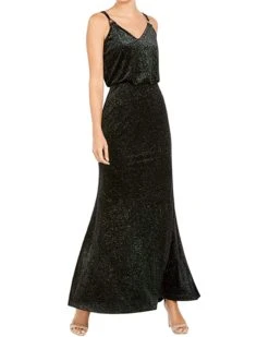 Calvin Klein Women's Sleeveless V Neck Blouson Gown | Dresses