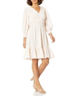 Calvin Klein Women's V-Neck Dress with Tiered Smocking | Dresses