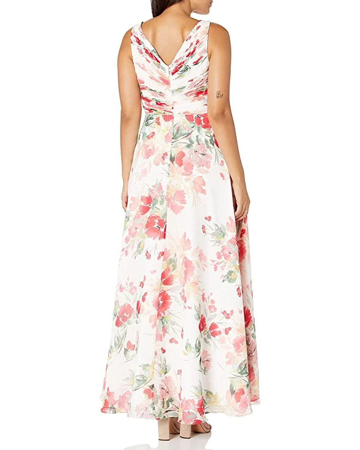 Calvin Klein Women's Sleeveless V-Neck Gown with Shirred Bodice Dress | Dresses 2 Calvin Klein Women's Sleeveless V-Neck Gown with Shirred Bodice Dress | Dresses - Image 2