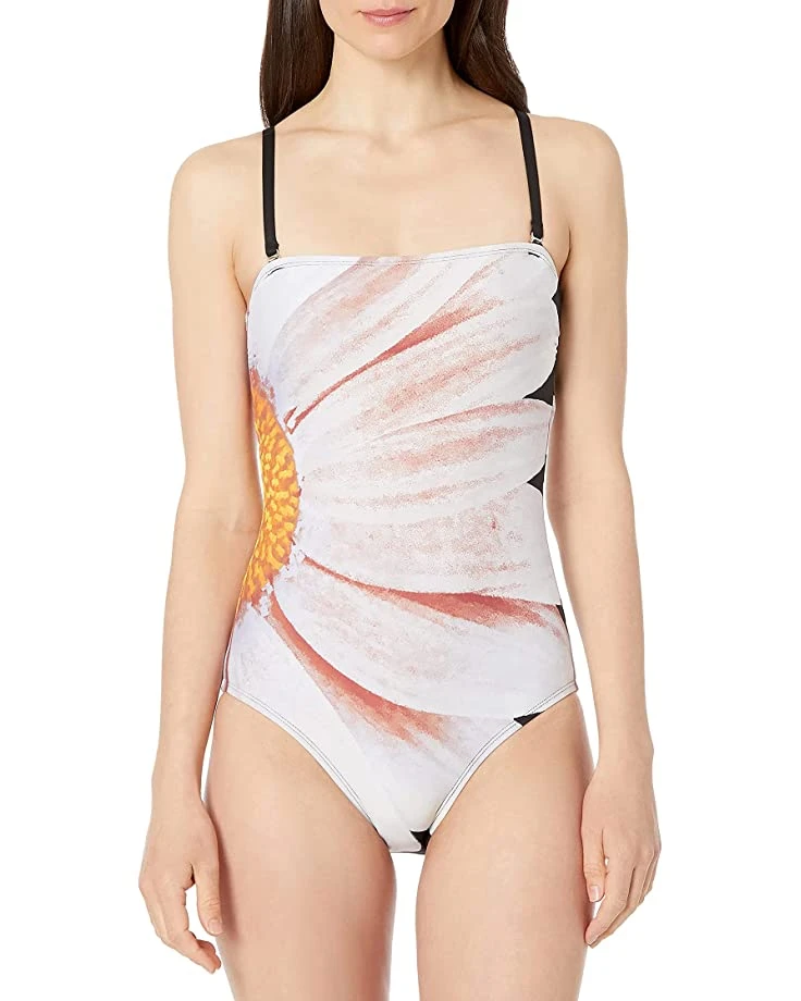 Calvin Klein Women's Classic Bandeau One Piece Swimsuit with Tummy Control | Swimwear 5 Calvin Klein Women's Classic Bandeau One Piece Swimsuit with Tummy Control | Swimwear - Image 5