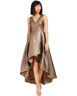 Calvin Klein Women's Sleeveless V-Neck High Low Gown with Back Zipper | Dresses