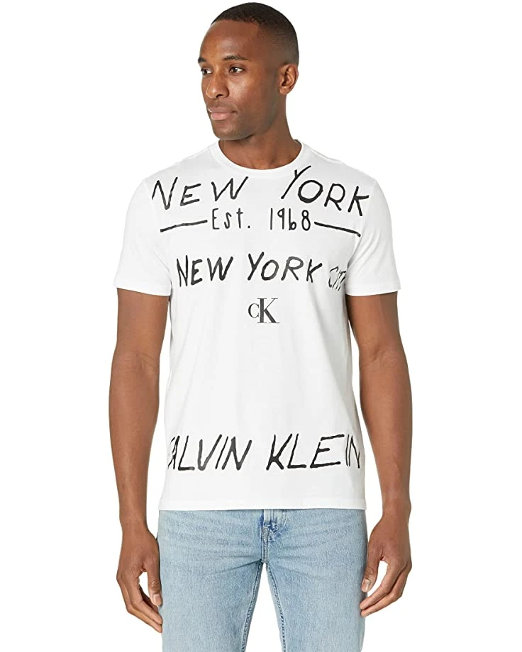 71QENTxJayL._AC_SR736920_.jpg Calvin Klein Logo Crew Neck Graphic T-Shirt | Shirts & Tops -Calvin Klein Sales Shop