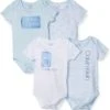 Calvin Klein Baby-boys 4 Piece Pack Bodysuits | Baby One Pieces