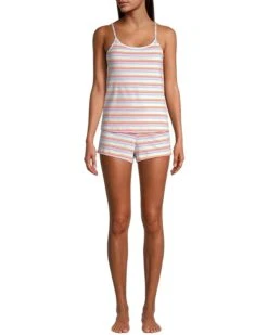 Calvin Klein Women's Carousel Logo Camisole & Shorts Pajama 2-Piece Set | Sleepwear