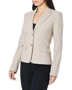 Calvin Klein Women's Two Button Lux Blazer (Petite, Standard, & Plus) | Coats & Outerwear -Calvin Klein Sales Shop 71Tt5BYbunL. AC SR736920