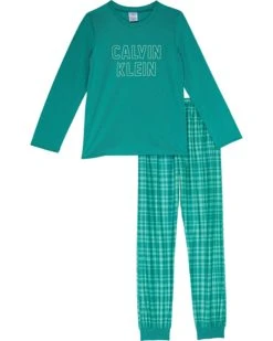 Calvin Klein Kids Two-Piece Brushed Micro Joggers Set (Big Kids) | Sleepwear