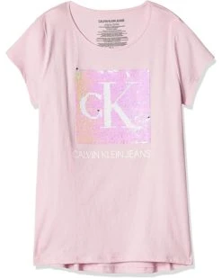 Calvin Klein Girls' Short Sleeve Flippable Sequin Crew T-Shirt, Logo Detailing & Tagless Neck Label, S21 Grey Heather Flip, M8/10 | Shirts & Tops 2 Calvin Klein Girls' Short Sleeve Flippable Sequin Crew T-Shirt, Logo Detailing & Tagless Neck Label, S21 Grey Heather Flip, M8/10 | Shirts & Tops -Calvin Klein Sales Shop 71Y7gwrzgjL. AC SR736920
