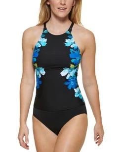 Calvin Klein High Neck Cross-Back Tankini | Swimwear
