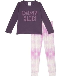 Calvin Klein Kids Two-Piece Velour Set (Little Kids/Big Kids) | Sleepwear