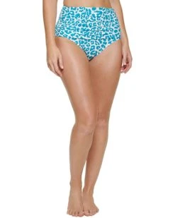 Calvin Klein Pleated High-Waist Bottoms | Swimwear