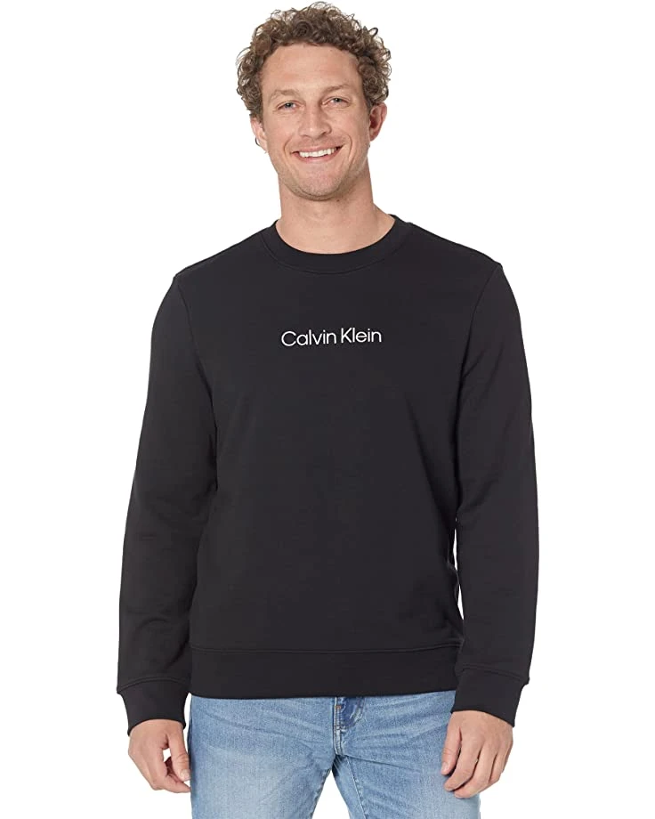 Calvin Klein Long Sleeve CK Logo Terry Crew | Hoodies & Sweatshirts 1 Calvin Klein Long Sleeve CK Logo Terry Crew | Hoodies & Sweatshirts