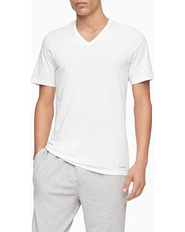 Calvin Klein Underwear Cotton Classics Multipack Short Sleeve V-Neck Slim Fit | Shirts & Tops 2 Calvin Klein Underwear Cotton Classics Multipack Short Sleeve V-Neck Slim Fit | Shirts & Tops - Image 2