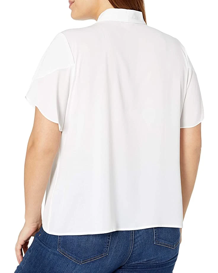 71hNS2M18BL._AC_SR736920_.jpg Calvin Klein Women's Plus Size Short Sleeve V-Neck Top | Shirts & Tops -Calvin Klein Sales Shop 71hNS2M18BL. AC SR736920