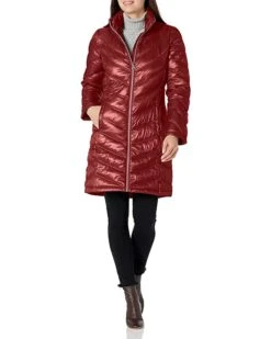 Calvin Klein Women's Chevron Quilted Packable Down Jacket (Standard and Plus) | Coats & Outerwear