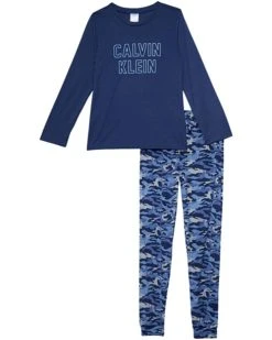 Calvin Klein Kids Two-Piece Velour Set (Big Kids) | Sleepwear