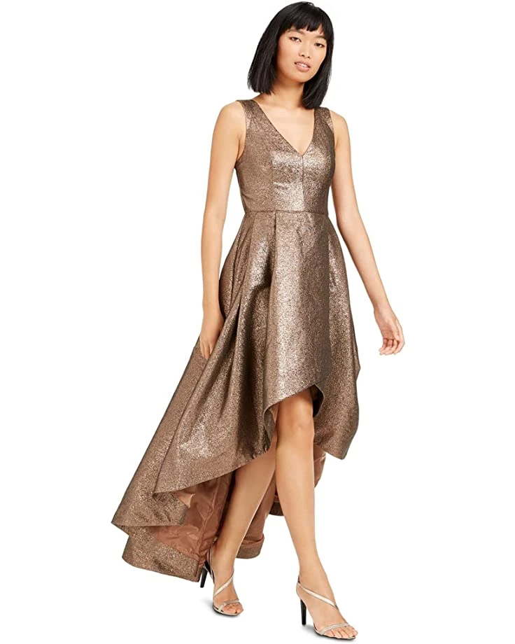 Calvin Klein Women's Sleeveless V-Neck High Low Gown with Back Zipper | Dresses 2 Calvin Klein Women's Sleeveless V-Neck High Low Gown with Back Zipper | Dresses - Image 2