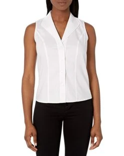 Calvin Klein Women's Petite Sleeveless Wrinkle Free Button Down Top | Shirts & Tops