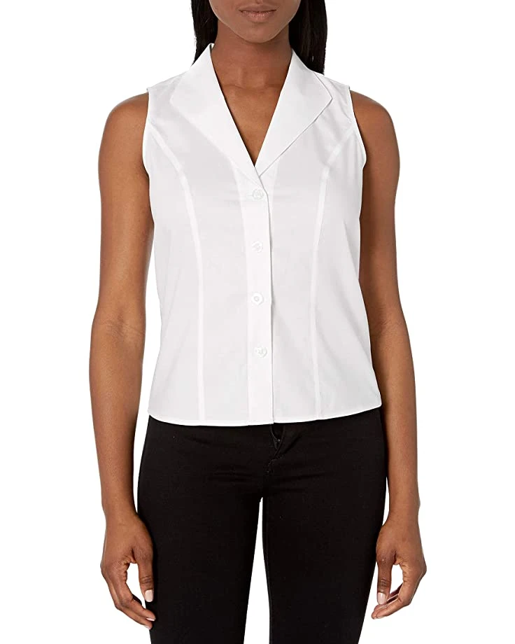 71mxVJm0fsL._AC_SR736920_.jpg Calvin Klein Women's Petite Sleeveless Wrinkle Free Button Down Top | Shirts & Tops -Calvin Klein Sales Shop