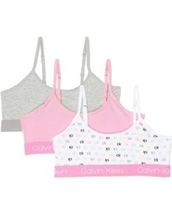 Calvin Klein Kids 3-Pack Crop Bra (Little Kids/Big Kids) | Underwear & Intimates