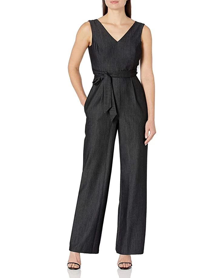 71ngYSg3xqL._AC_SR736920_.jpg Calvin Klein Women's Sleeveless V Neck Jumpsuit with Self Sash Waist | Jumpsuits & Rompers -Calvin Klein Sales Shop