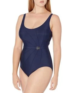 Calvin Klein Women's Standard Belted Starburst One Piece Swimsuit | Swimwear