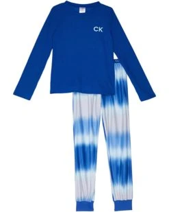 Calvin Klein Kids Two-Piece Thermal Brushed Micro Joggers Set (Big Kids) | Sleepwear