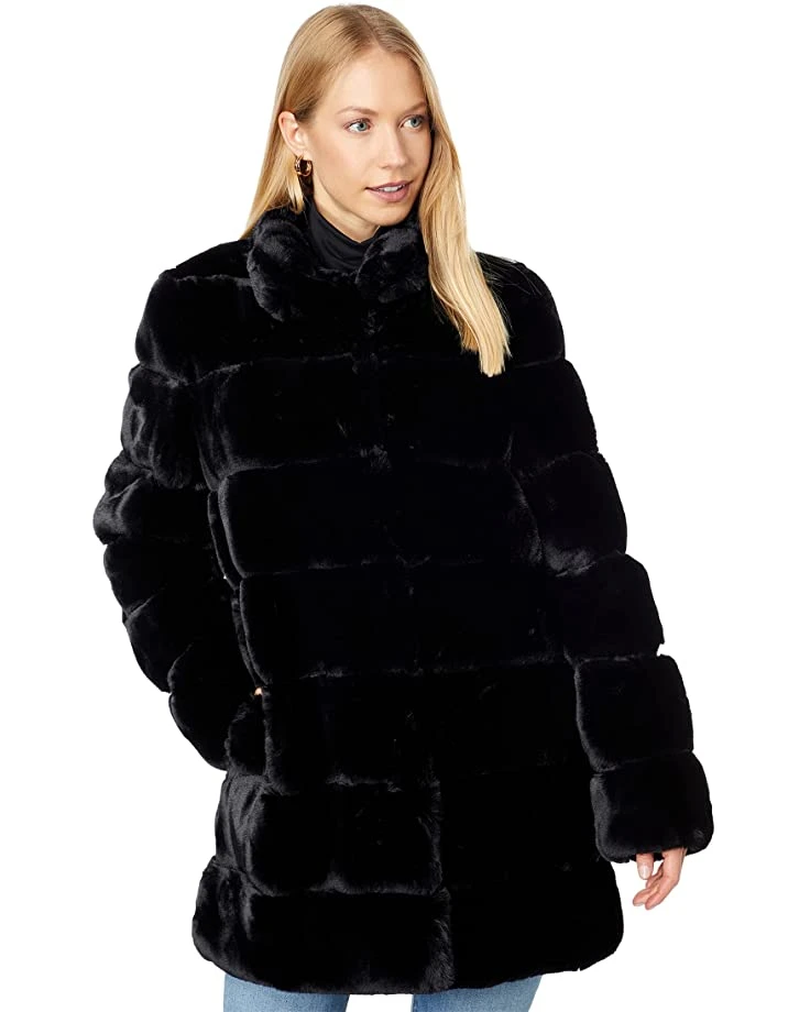 Calvin Klein Paneled Faux Fur Jacket | Coats & Outerwear 1 Calvin Klein Paneled Faux Fur Jacket | Coats & Outerwear