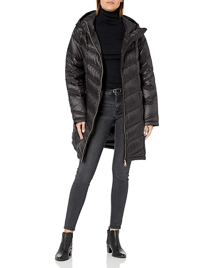 Calvin Klein Women's Hooded Chevron Packable Down Jacket (Standard and Plus) | Coats & Outerwear 1 Calvin Klein Women's Hooded Chevron Packable Down Jacket (Standard and Plus) | Coats & Outerwear