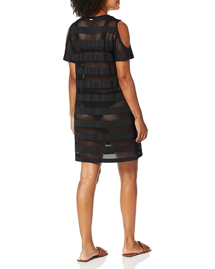Calvin Klein Women's Standard Cold Shoulder Swimsuit Cover Up Dress | Swimwear 2 Calvin Klein Women's Standard Cold Shoulder Swimsuit Cover Up Dress | Swimwear - Image 2