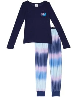 Calvin Klein Kids Thermal Top/Brushed Micro Jogger Pants (Little Kids/Big Kids) | Sleepwear