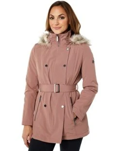 Calvin Klein Double Breasted Faux Fur Trimmed Softshell Raincoat | Coats & Outerwear -Calvin Klein Sales Shop 71sJyKJmTlL. AC SR736920