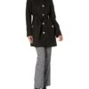 Calvin Klein Women's Single Breasted Wool Coat with Hood | Coats & Outerwear