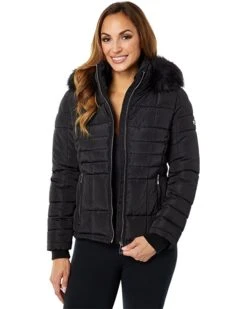 Calvin Klein Short Faux Fur Trimmed Puffer | Coats & Outerwear
