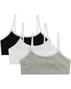 Calvin Klein Girls' Training Bra Cotton Bralette with Adjustable Straps, 3 Pack | Underwear & Intimates