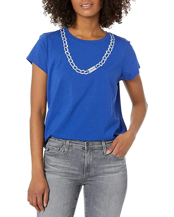 811IyaYX1S._AC_SR736920_.jpg Calvin Klein Women's Short Sleeve Top with Logo | Shirts & Tops -Calvin Klein Sales Shop 811IyaYX1S. AC SR736920