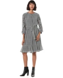 Calvin Klein Women's Printed Wrap Front Long Sleeve Dress | Dresses