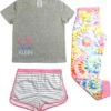 Calvin Klein Girls Sleepwear T-Shirt & Pj Shorts & Pajama Pant Sleep Set