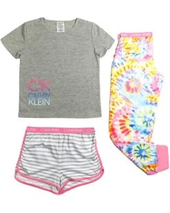Calvin Klein Girls Sleepwear T-Shirt & Pj Shorts & Pajama Pant Sleep Set