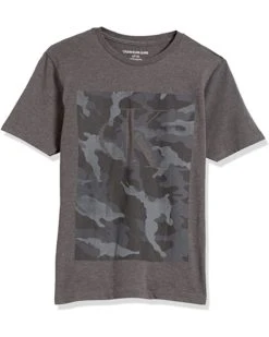 Calvin Klein Boys' Short Sleeve Block Logo Crew Neck Tee Shirt | Shirts & Tops