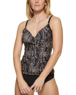 Calvin Klein Twist Over-the-Shoulder Tankini | Swimwear
