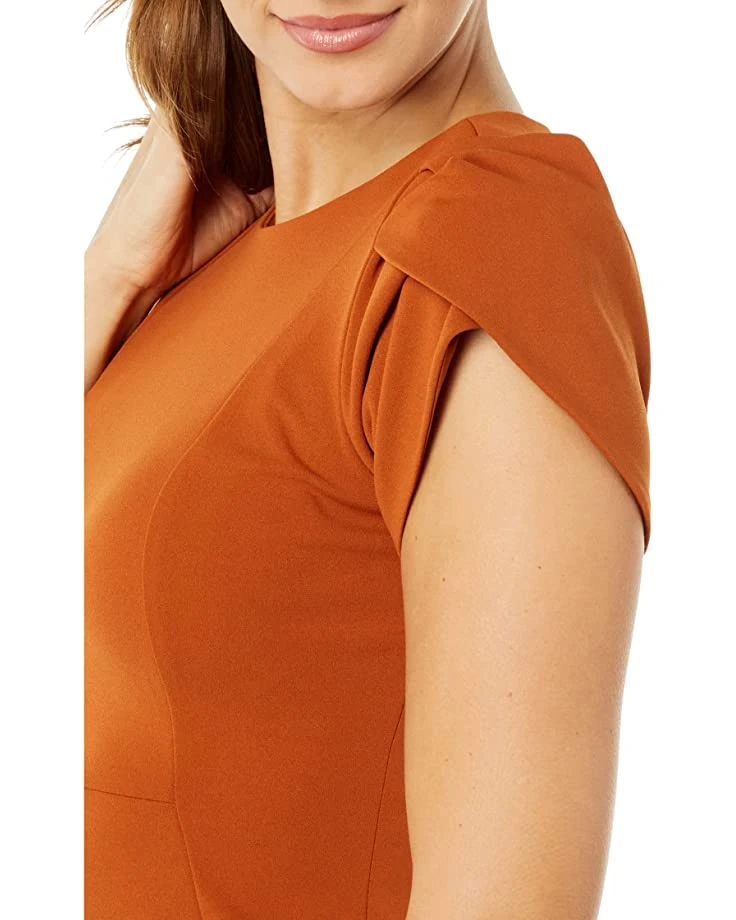 Calvin Klein Short Scuba Crepe Dress with Tulip Sleeve | Dresses 3 Calvin Klein Short Scuba Crepe Dress with Tulip Sleeve | Dresses - Image 3