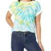 Calvin Klein Women's Short Sleeved Top with Printed Front | Shirts & Tops