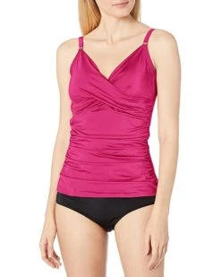 Calvin Klein Women's Standard Tankini Swimsuit with Adjustable Straps and Tummy Control | Swimwear