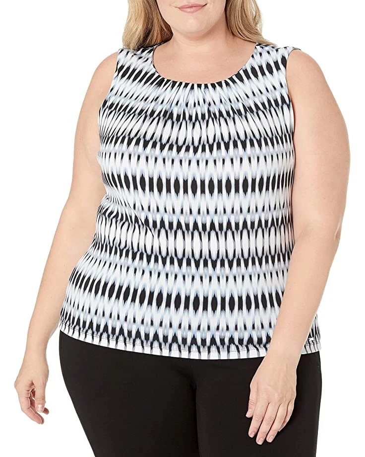 Calvin Klein Women's Plus Size Pleat Neck Cami | Shirts & Tops 1 Calvin Klein Women's Plus Size Pleat Neck Cami | Shirts & Tops