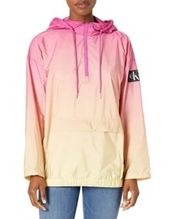 Calvin Klein Women's Ombre Print Water Resistant Pullover Jacket | Coats & Outerwear
