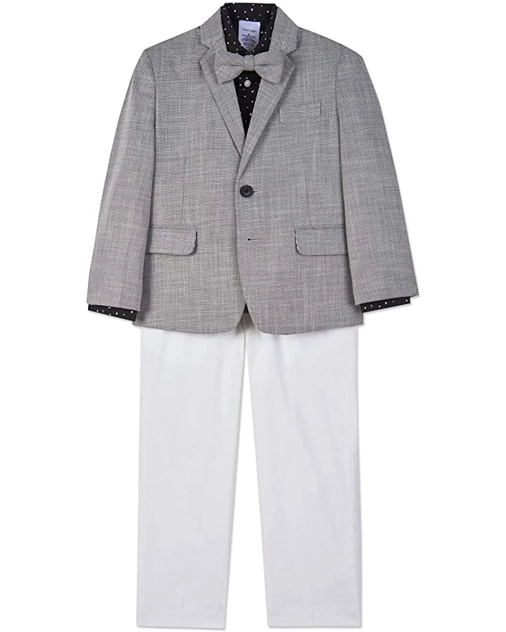 81CfrK18uL._AC_SR736920_.jpg Calvin Klein Boys' Toddler 4-Piece Formal Suit Set, Heather Birch, 4T | Suits -Calvin Klein Sales Shop 81CfrK18uL. AC SR736920