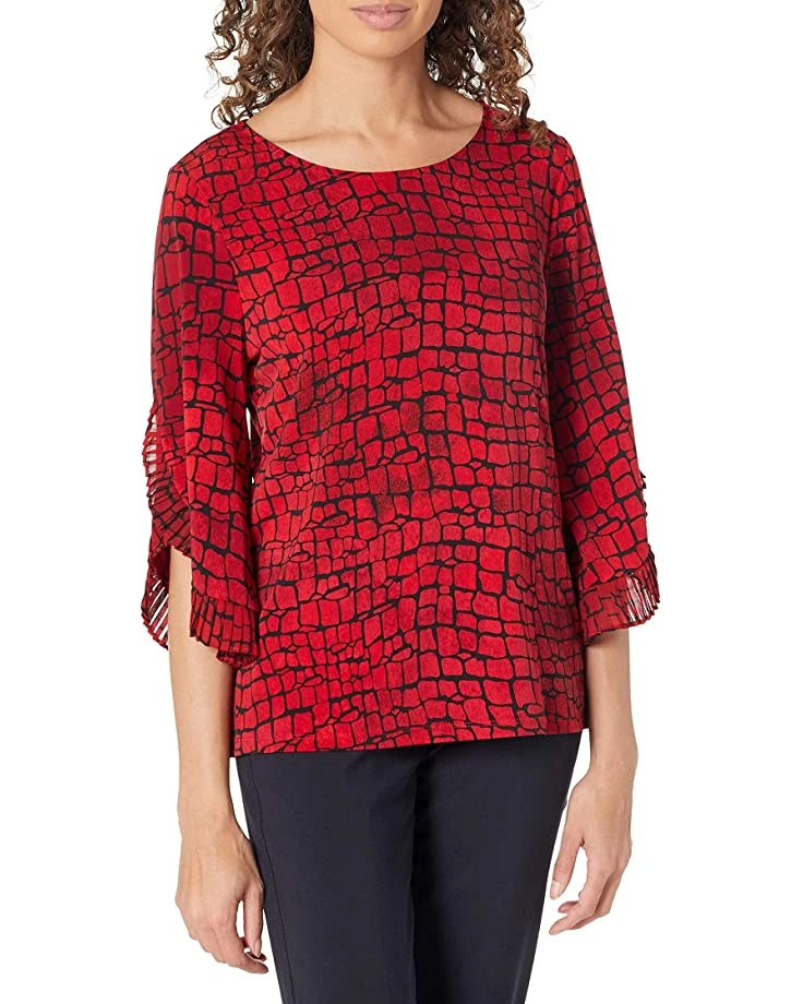 81E7Mbq4dtL._AC_SR736920_.jpg Calvin Klein Women's Printed Chiffon Sleeve Blouse | Shirts & Tops -Calvin Klein Sales Shop 81E7Mbq4dtL. AC SR736920