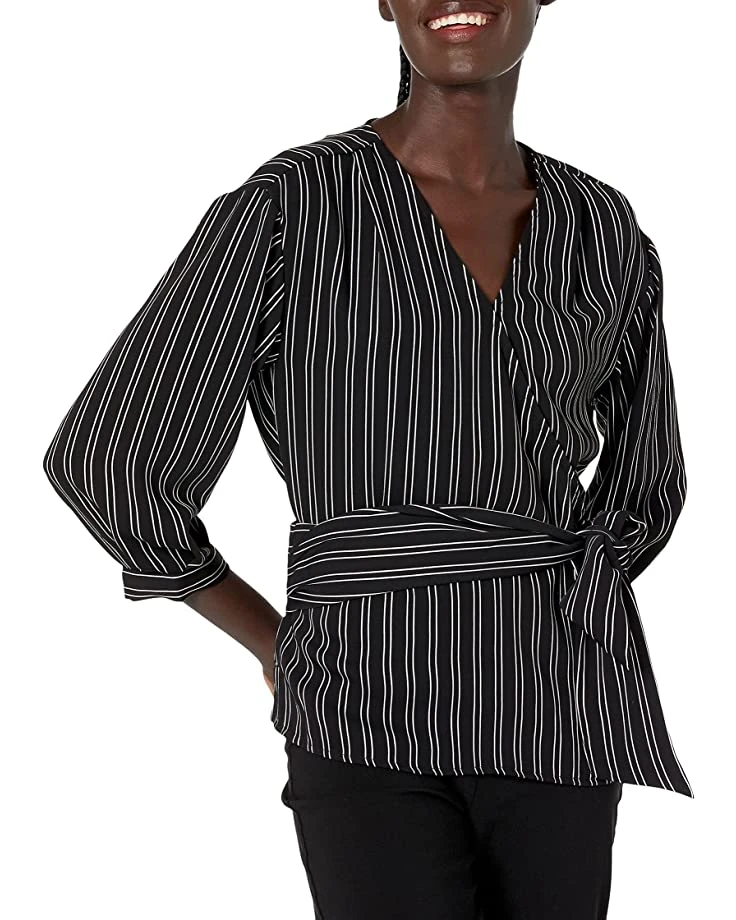 81F8XRwqOXL._AC_SR736920_.jpg Calvin Klein Women's Stripe 3/4 Sleeve Wrap Top with Belt | Shirts & Tops -Calvin Klein Sales Shop 81F8XRwqOXL. AC SR736920