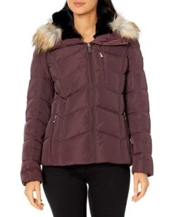 Calvin Klein Women's Chevron Quilted Short Down Coat | Coats & Outerwear